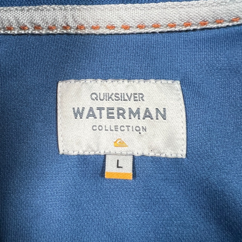 Quiksilver Waterman Sweatshirt Mens Large Blue Mock Neck Quarter Zip Athleisure - Picture 7 of 10